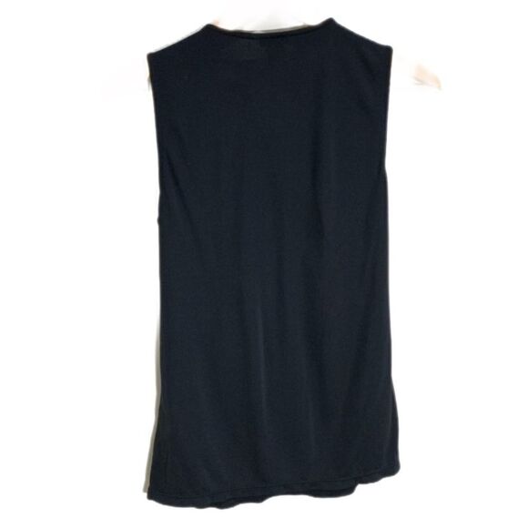 Ann Taylor Black Twist-Front V-Neck Top — Size M - Picture 3 of 6